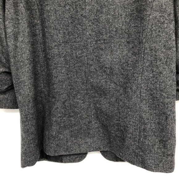 Black Tape Dark Grey Herringbone Open Blazer size L - Picture 11 of 15